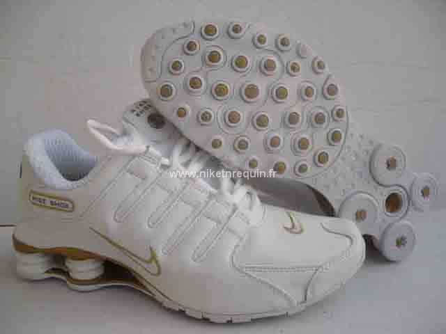 Arrial Nouvelle Nike Shox Nz 3013 Blanche Bon Or